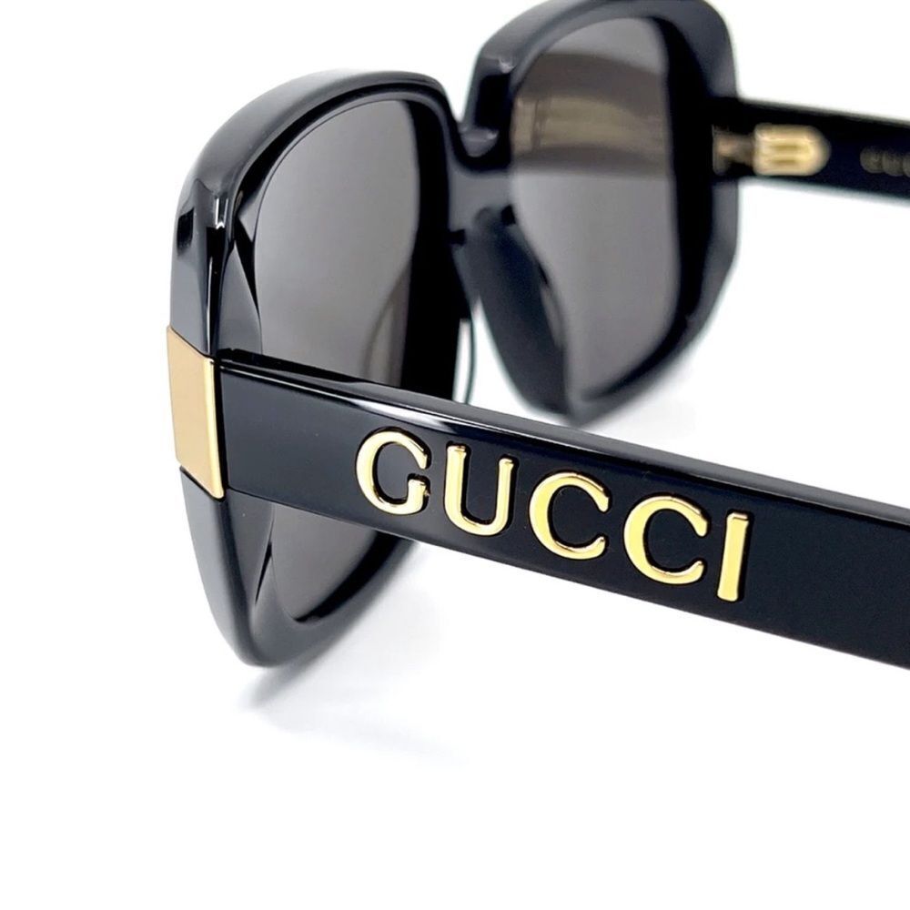 Gucci GG0318s - Pineapple Black Gold Sunglasses unisex $770 - Picture 2 of 16